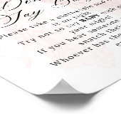 Pink Bow Girl Modern Baby Shower Game Poster (Ecke)