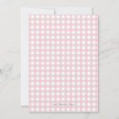 Pink Bow Girl Preppy Southern Baby Dusche Einladung (Rückseite)