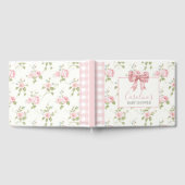 Pink Bow Girl Preppy Southern Baby Dusche Gästebuch (Voll)