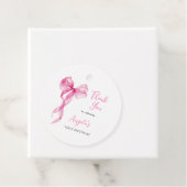 Pink Bow Girls 1. Geburtstag Vielen Dank Geschenkanhänger (Beispiel)