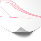 Pink Bow Girls 1st Birthday Welcome Sign Poster (Ecke)