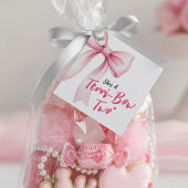 Pink Bow Girls 2nd Birthday Party Terrible Two Geschenkanhänger