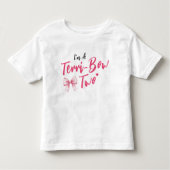 Pink Bow Girls 2nd Birthday Party Terrible Two Kleinkind T-shirt (Vorderseite)