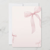 Pink Bow Girls Just Wanna be Twenty Birthday Einladung (Rückseite)