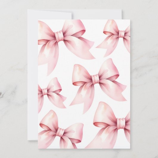 Pink Bow Girls wollen nur eine Einladung zum Gebur (Rückseite)