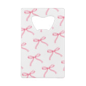 Pink Bow Girly Ästhetische Babydusche Gastgeschenk Geldbeutel Flaschenöffner (Rückseite)