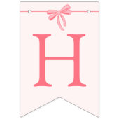 Pink Bow Golden Doodle Birthday Banner Flags (Zweite Fahne)