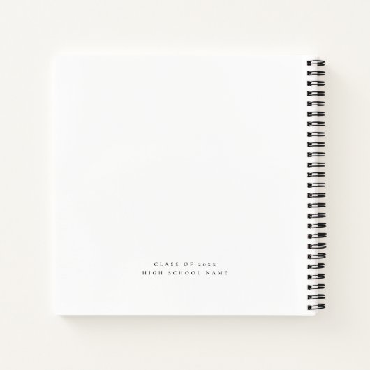 Pink Bow Grad Script Graduate Gästebuch Notizblock (Rückseite)