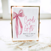 Pink Bow Graduate Party Graduate Cards and Gifts Poster
