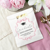 Pink Bow Graduation Cap Graduate Geschenktütchen