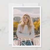 Pink Bow Graduation Dankeskarte (Rückseite)