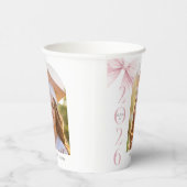 Pink Bow Graduation Pappbecher (Rechts)