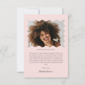 Pink Bow Graduation Party Dankeskarte (Rückseite)