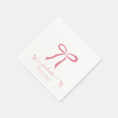 Pink Bow Graduation Party Serviette (Ecke)
