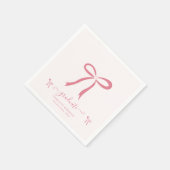 Pink Bow Graduation Party Serviette (Ecke)