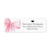 Pink Bow Graduation Return Address (Vorne)