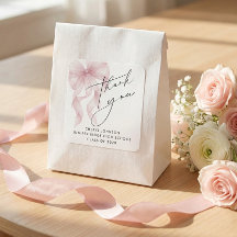 Pink Bow Graduation Thank You