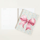 Pink Bow Grandmillennial Floral Monogram Planer (Anzeige)