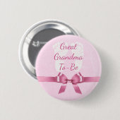 Pink Bow Great Oma zum Baby Showknopf Button (Vorne & Hinten)