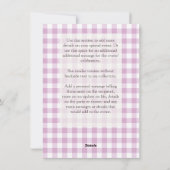 Pink Bow Green Garland Rückmeldung Feiertagskarte (Rückseite)