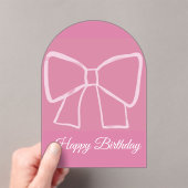 Pink Bow Happy Birthday - Acryleinladungen (Insitu (Handheld))