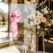 Pink Bow Hello Baby Girl Baby Dusche Willkommen Acrylschild