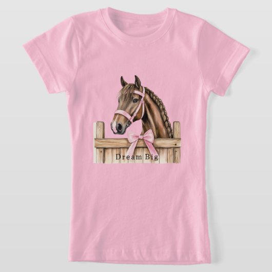 Pink Bow Horse  T-Shirt (Ablage )