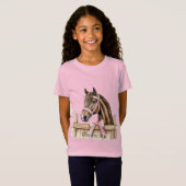 Pink Bow Horse  T-Shirt (Vorne ganz)