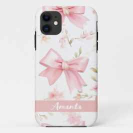 Pink Bow Individuelle Name Case-Mate iPhone Hülle