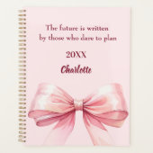 Pink bow inspirational quote 2027 planer (Vorderseite)