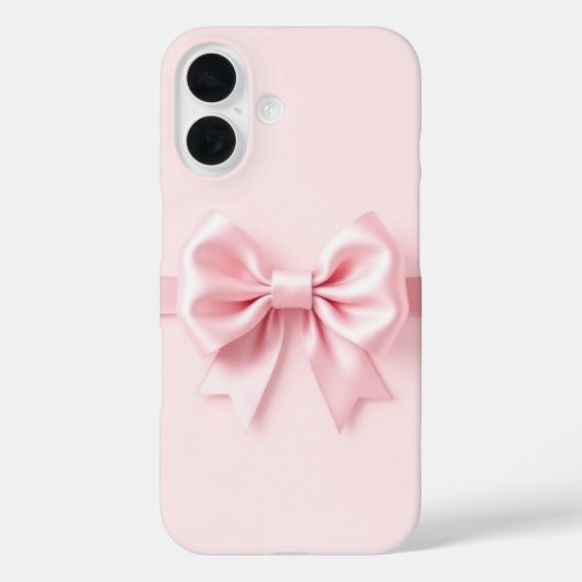 Pink Bow iPhone 16 Fall Case-Mate iPhone Hülle (Rückseite)