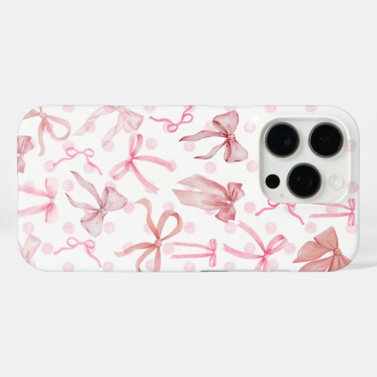 Pink Bow iPhone Case (Rückseite (Horizontal))