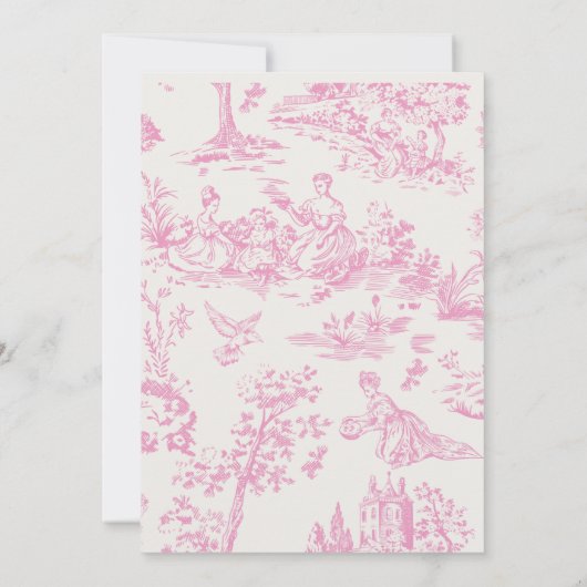 Pink Bow ist nicht ihr hinterhältiges Mädchen 1. G Einladung (Rückseite)