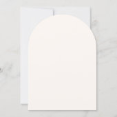 Pink bow ivory pearls girl First Communion Arch Einladung (Rückseite)