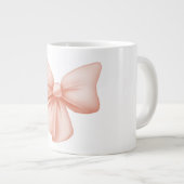 Pink Bow Jumbo-Tasse (Vorderseite Rechts)