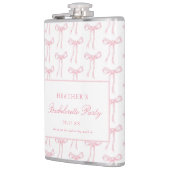 Pink Bow Junggeselinnen-Abschied Favoriten Flachmann (Links)