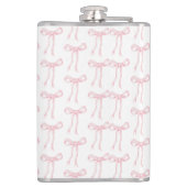 Pink Bow Junggeselinnen-Abschied Favoriten Flachmann (Rückseite)