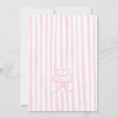 Pink Bow Just Wanna be One Girl Birthday Dankeskarte (Rückseite)