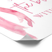 Pink Bow Lass uns die Liebe mit dem Zeichen dusche Poster (Ecke)