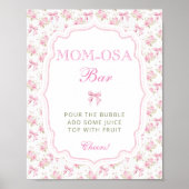 Pink Bow Liebe Shack Baby Dusche Mama-osa Bar Poster (Vorne)