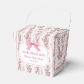 Pink Bow Liebe Shack Baby Duschfavoriten Geschenkschachtel (Vorderseite)