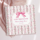 Pink Bow Liebe Shack Baby Showbook Notizblock