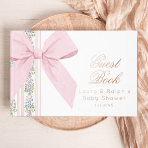 Pink Bow Liebe Shack Babycoquette Babydusche Gästebuch