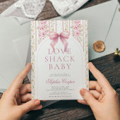 Pink Bow Liebe Shack Babydusche Einladung