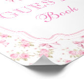 Pink Bow Liebe Shack Babydusche Gästebuchsignatur Poster (Ecke)