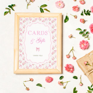 Pink Bow Liebe Shack Cards und Geschenke Poster