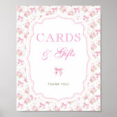 Pink Bow Liebe Shack Cards und Geschenke Poster (Vorne)