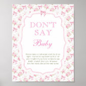 Pink Bow Liebe Shack Dont Say Baby Poster (Vorne)
