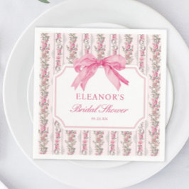 Pink Bow Liebe Shack Fiancé Brautparty Favoriten Serviette