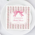 Pink Bow Liebe Shack Fiancé Brautparty Favoriten Serviette<br><div class="desc">Pink Bow Liebe Shack Fiancé Brautparty Napkins</div>